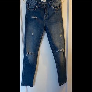 H&M Conscious Distressed Ripped Blue Jeans